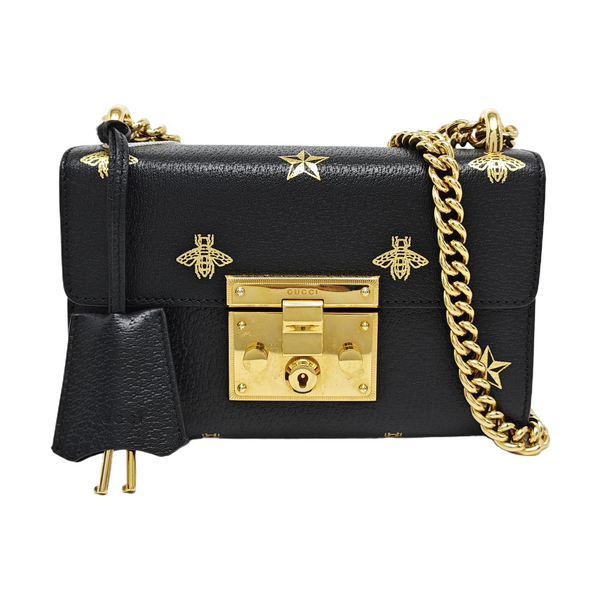 Candado Piel de becerro pequeña Negro