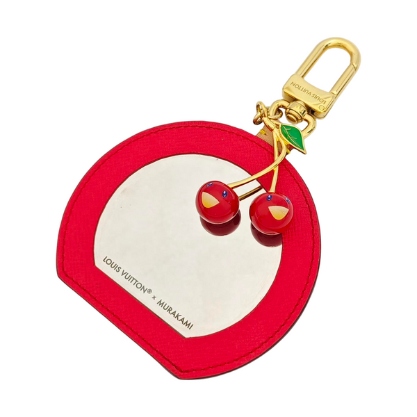 Coated Canvas Bag Charm Red