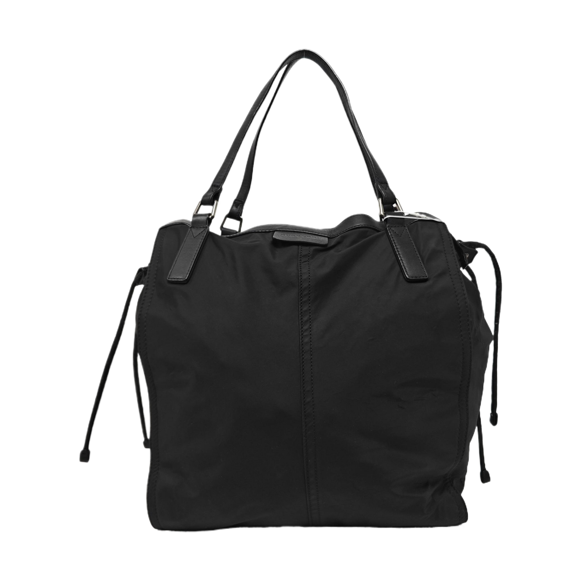 Nylon Top Handle Bag Black