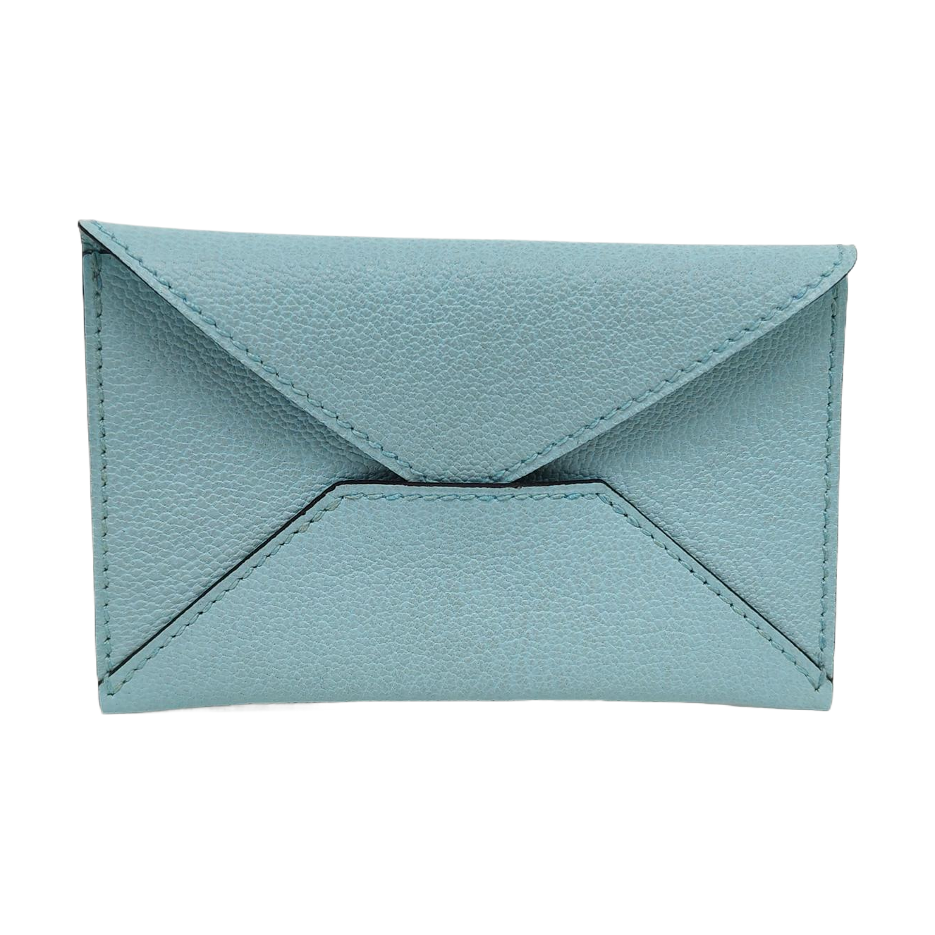 Envelope Chèvre Mysore Blue Card Holder