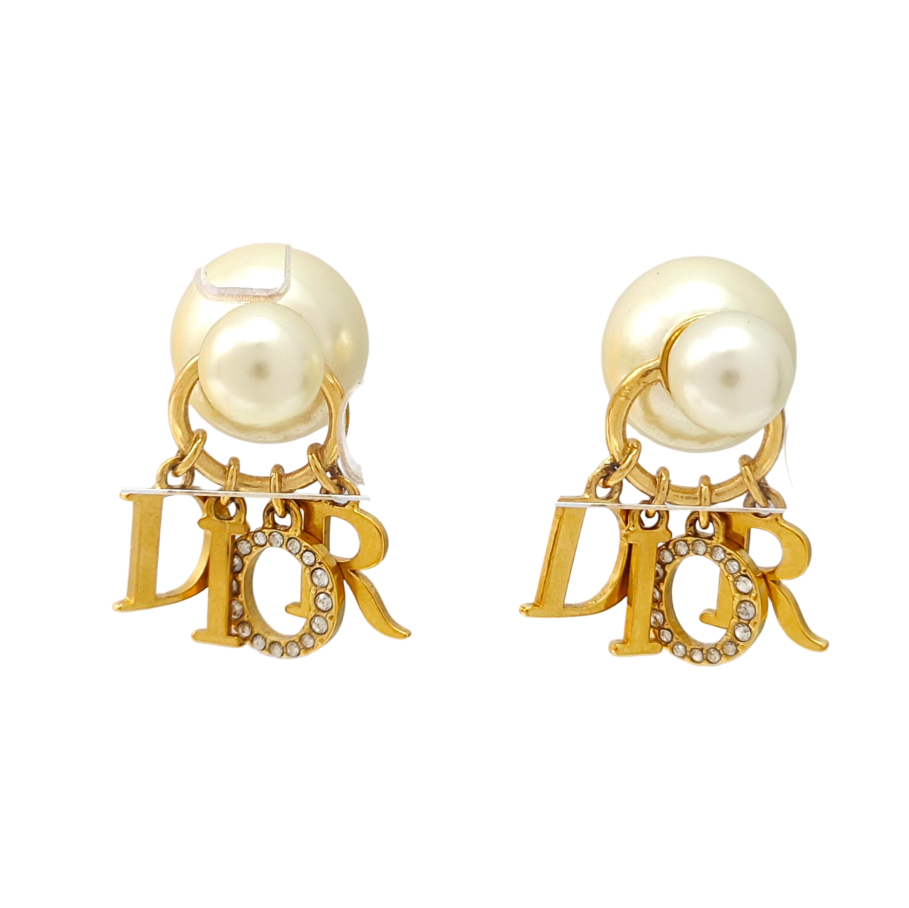 Dior Tribales Metal Gold Stud Earrings