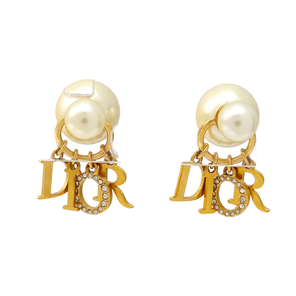 Dior Tribales Metal Gold Stud Earrings