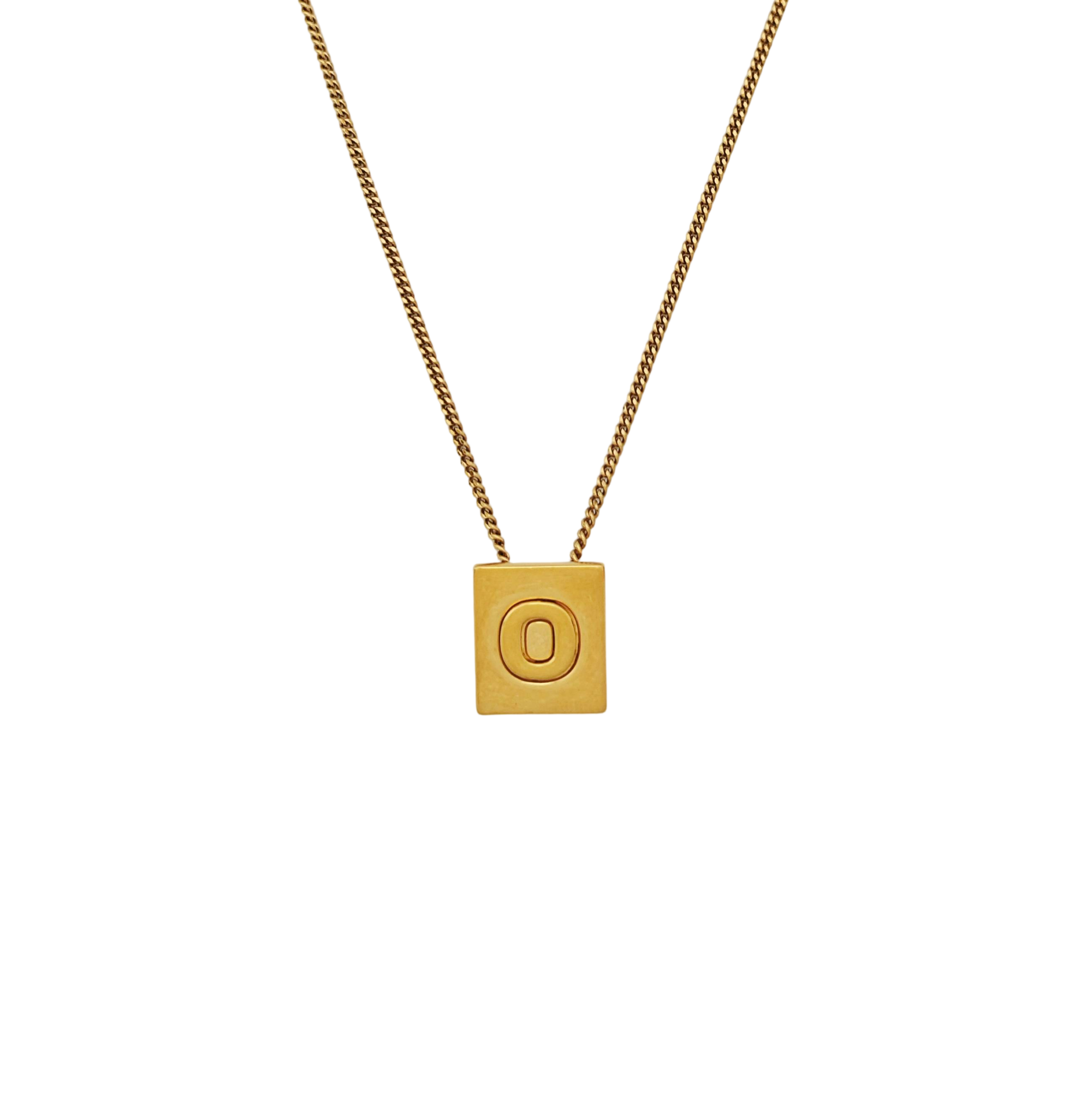 ALPHABET Brass Gold Necklace