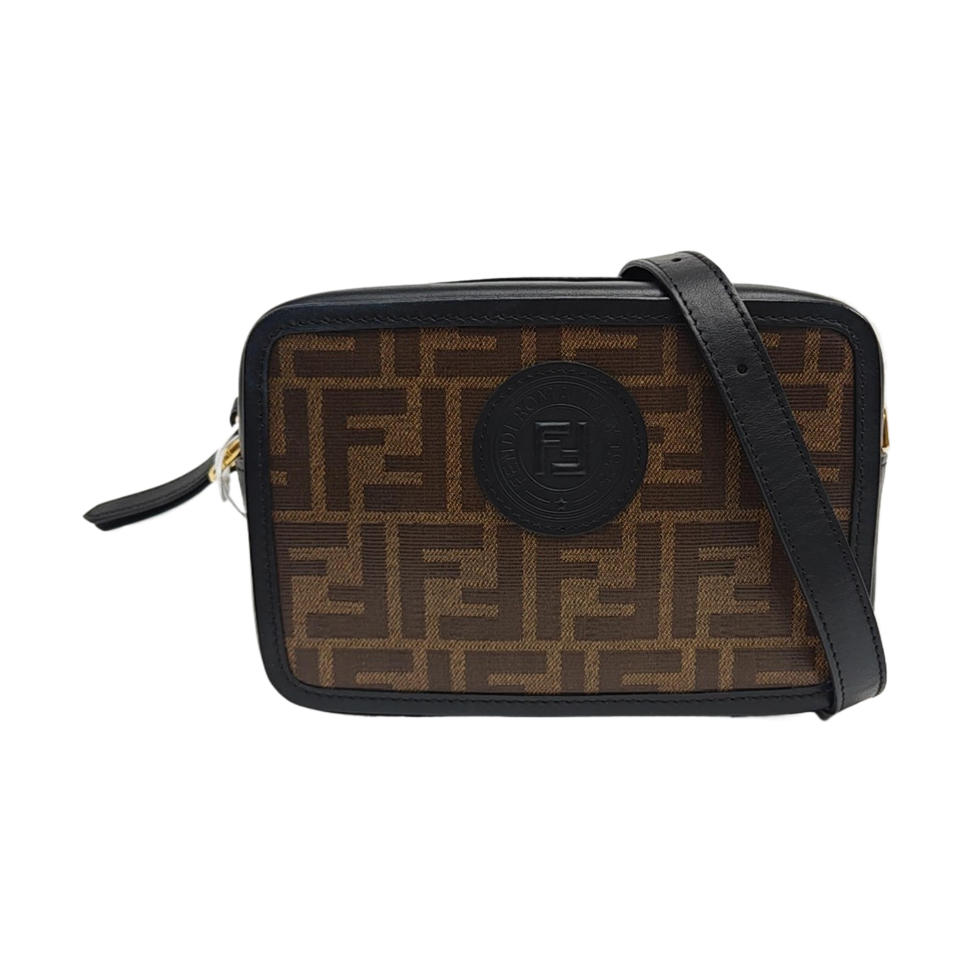 Coated Canvas Shoulder Bag Mini Brown