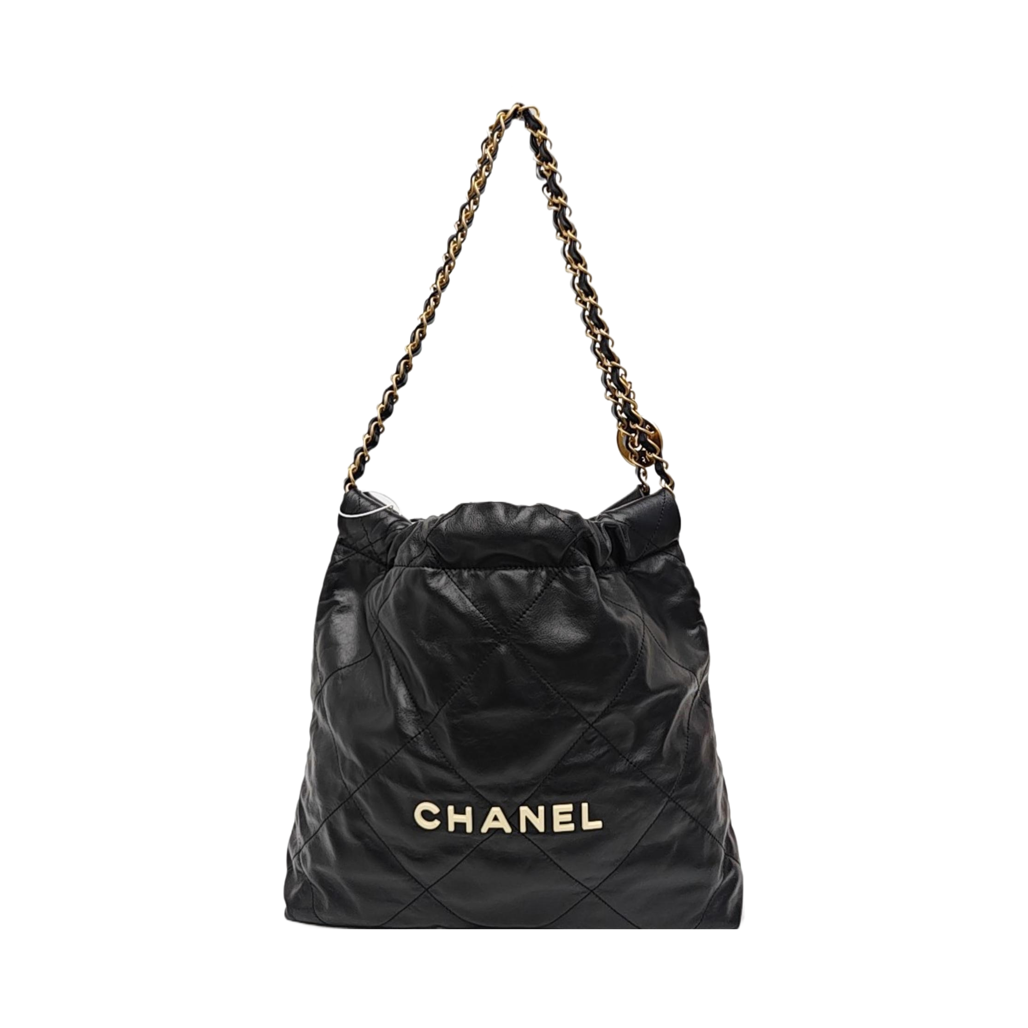 CHANEL 22 Small Quilted Calfskin Black