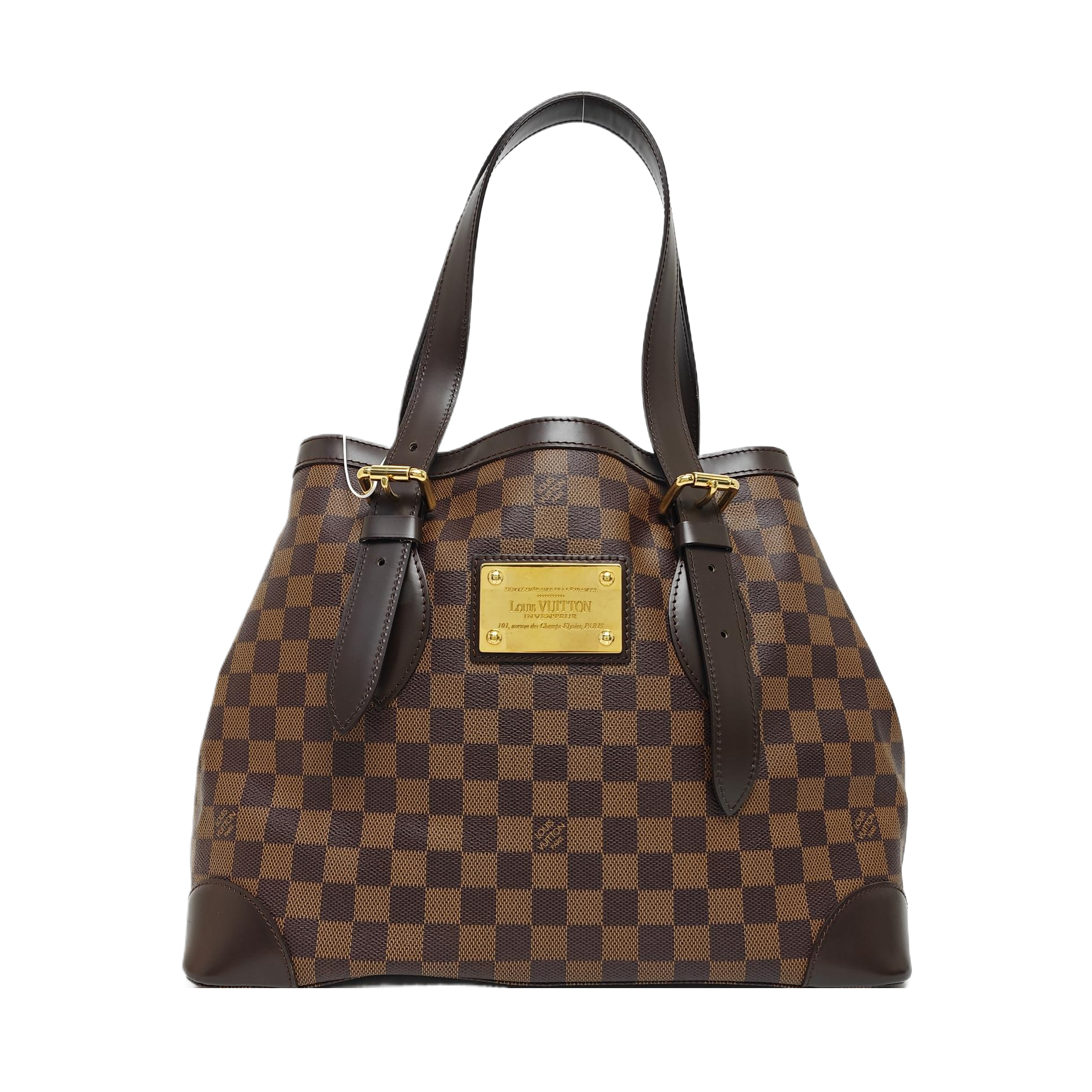HAMPSTEAD MM Damier Ebene Coated Canvas Brown