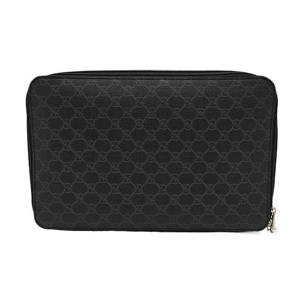 Monogram Coated Canvas Clutch Black