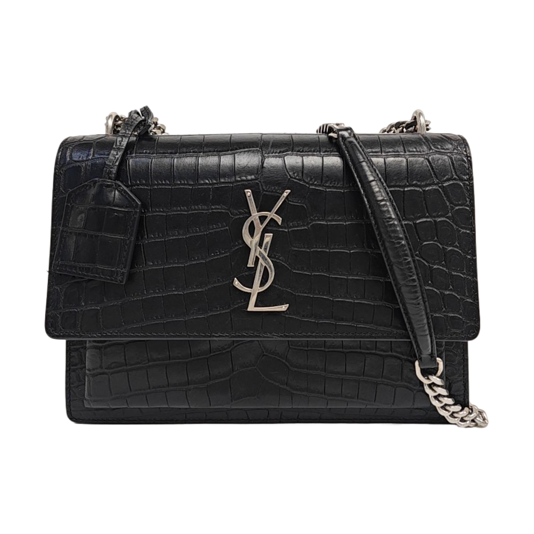 SUNSET Medium Calfskin Black