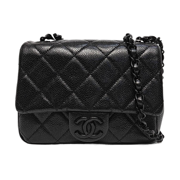 SO BLACK Quilted Grained Calfskin Black