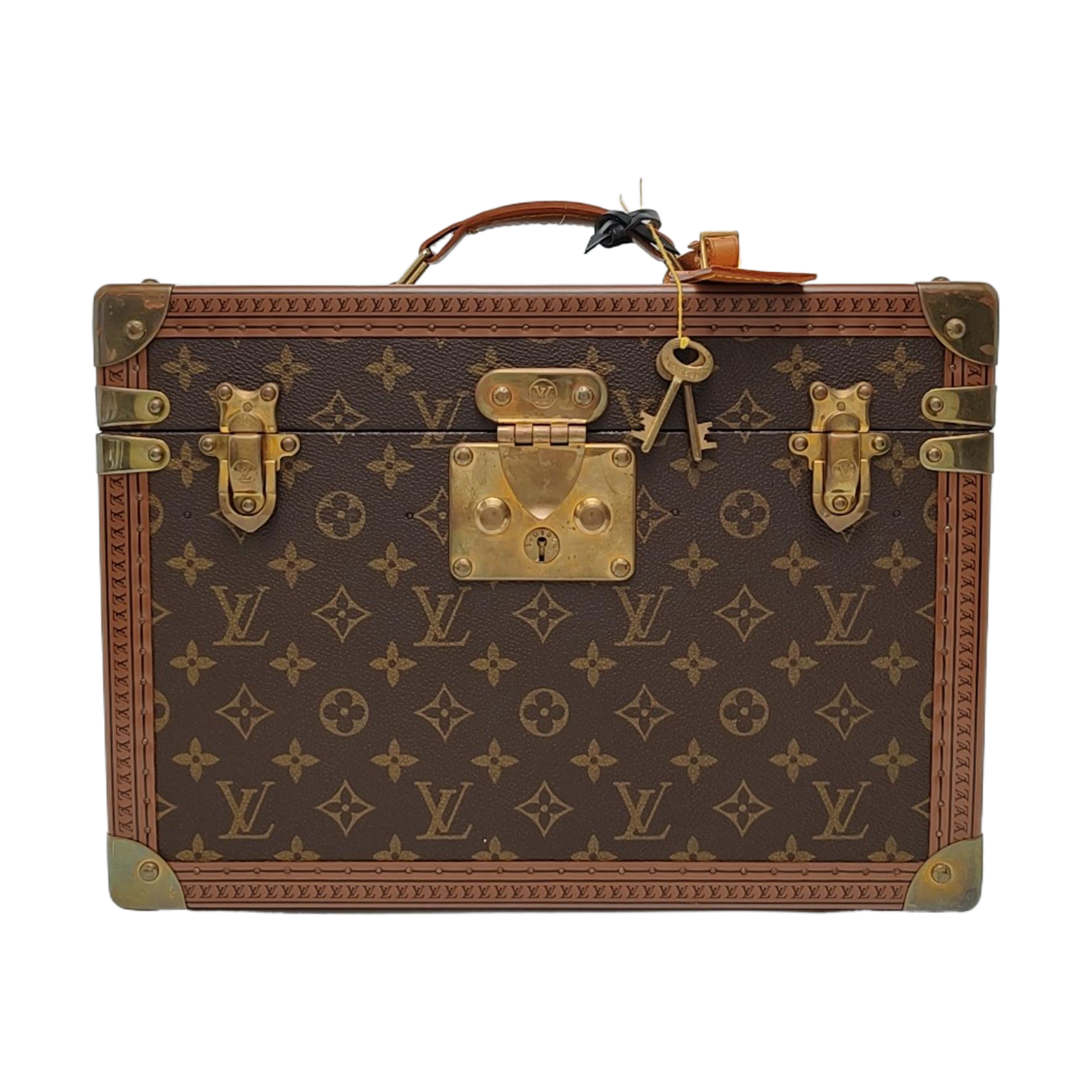 COFFRET TRÉSOR Monogram Coated Canvas Brown
