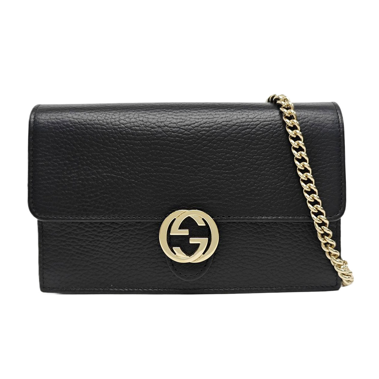 Interlocking G Small Calfskin Black