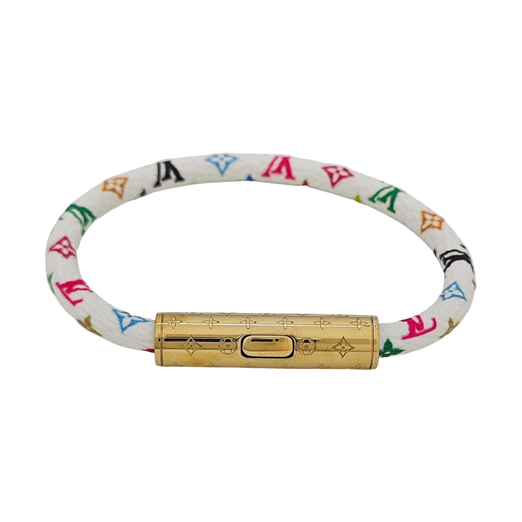 CONFIDENTIEL Coated Canvas White Bangle