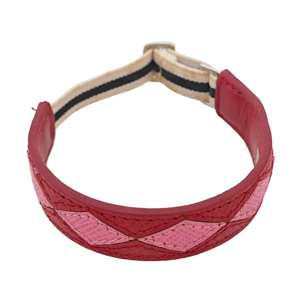 Leather Red Bangle