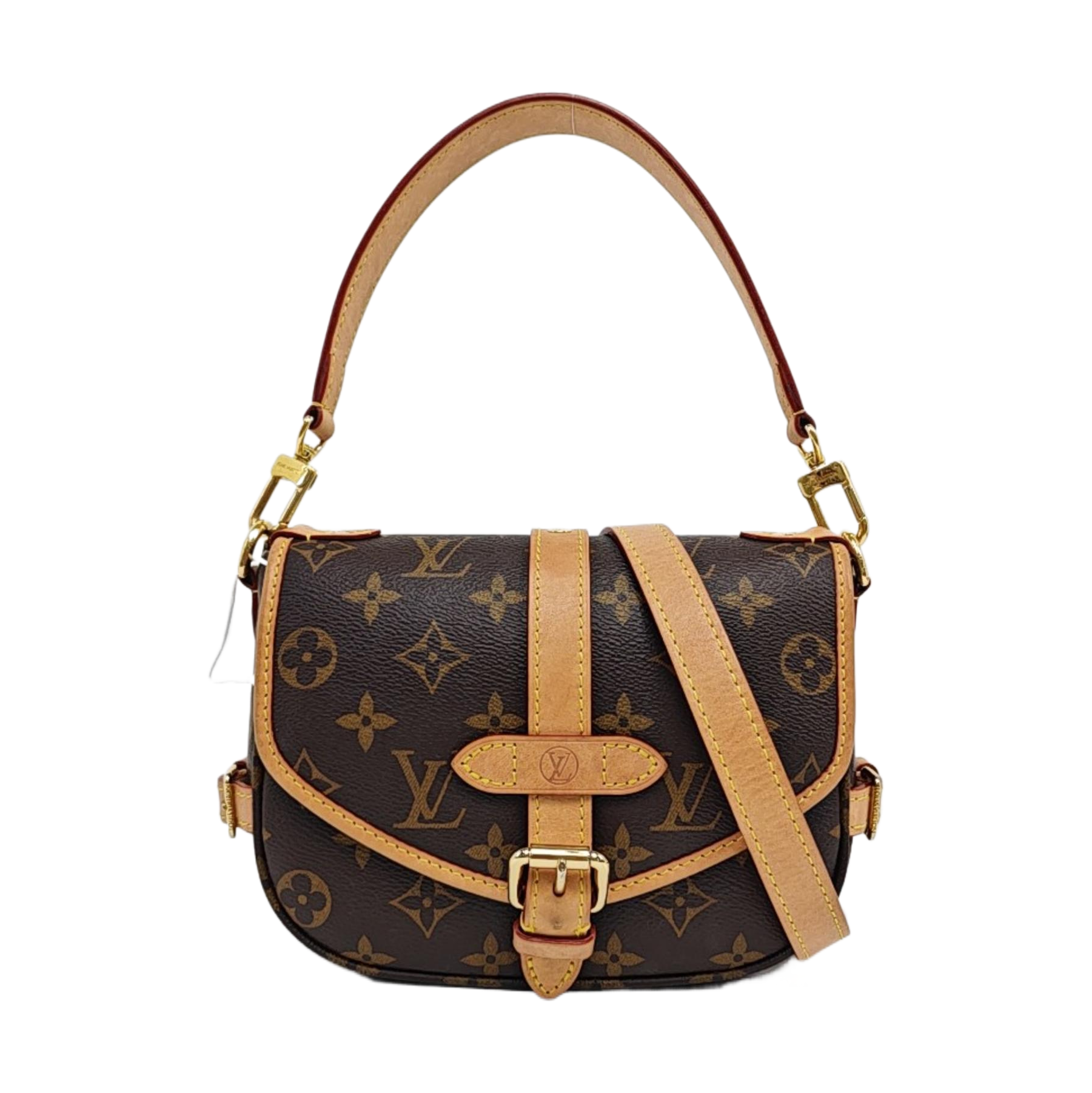 SAUMUR BB Monogram Coated Canvas Brown