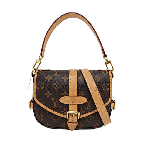 SAUMUR BB Monogram Coated Canvas Brown