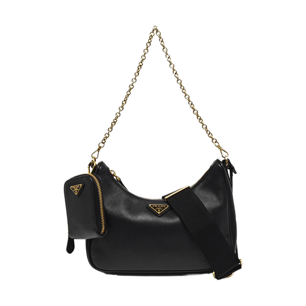 Re-Edition2005 Saffiano Calfskin Black