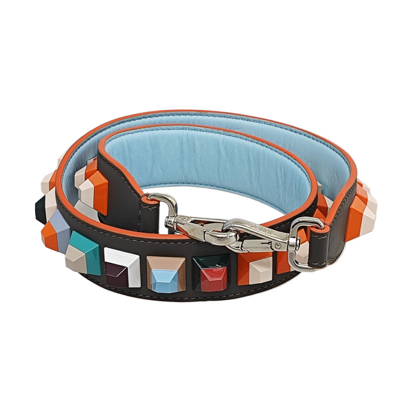 Leather Bag Strap Gray