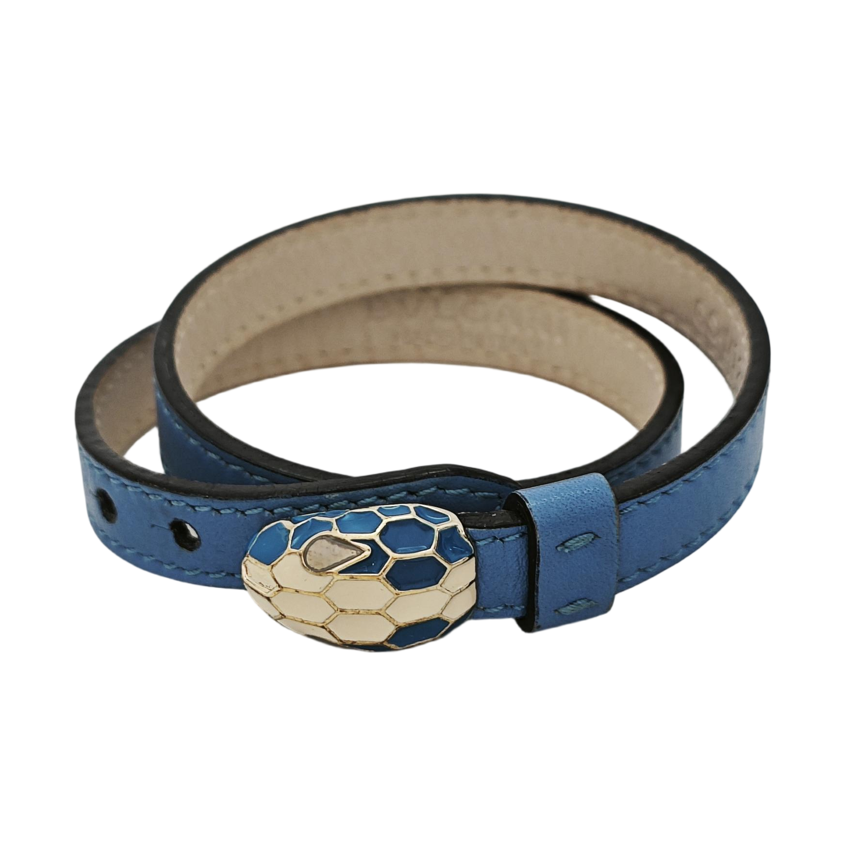 SERPENTI Leather Blue Bracelet