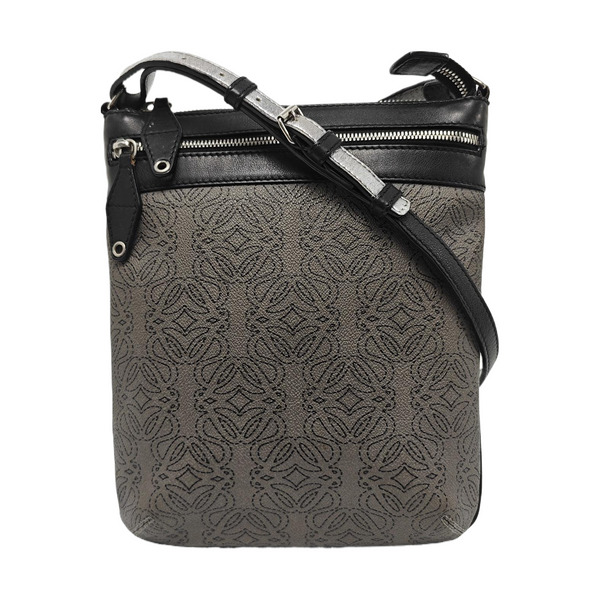 Coated Canvas Shoulder Bag Gray