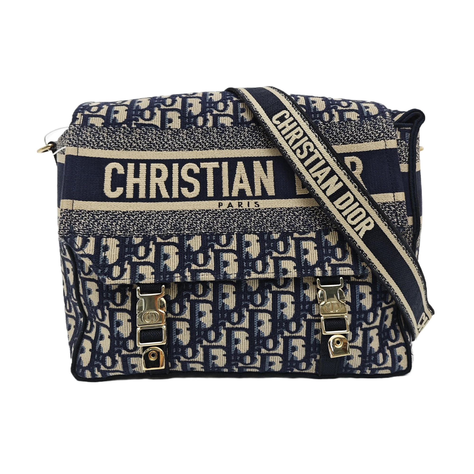 Diorcamp Medium Oblique Canvas Blue