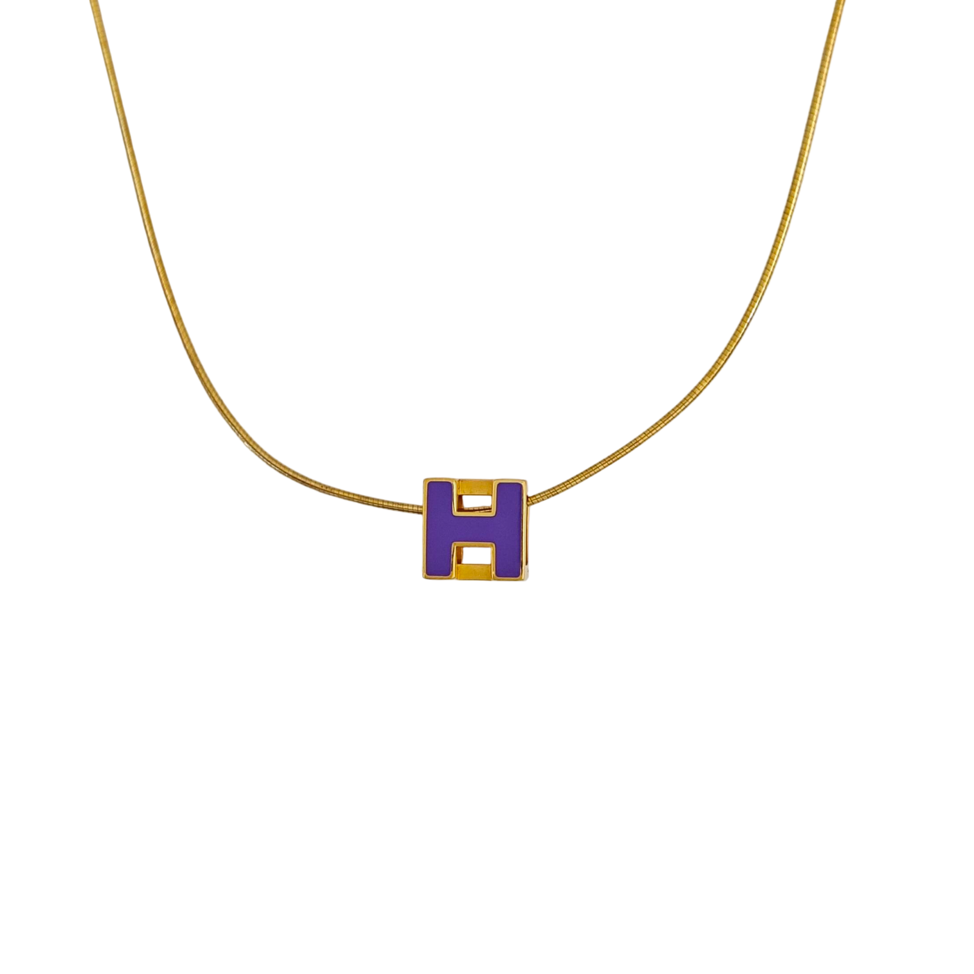 Cage D'h Metal Purple Necklace