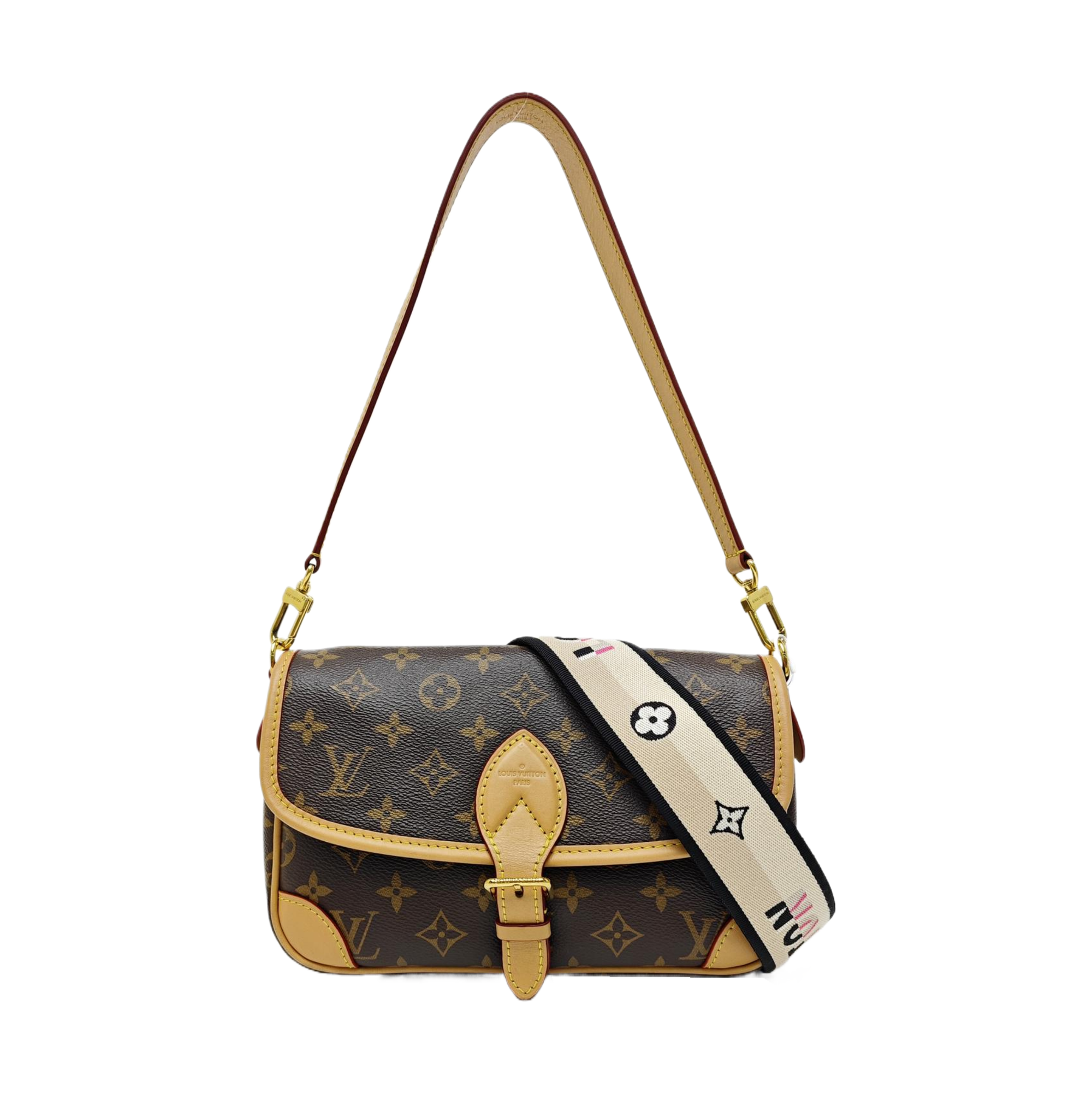 DIANE Monogram Coated Canvas Brown