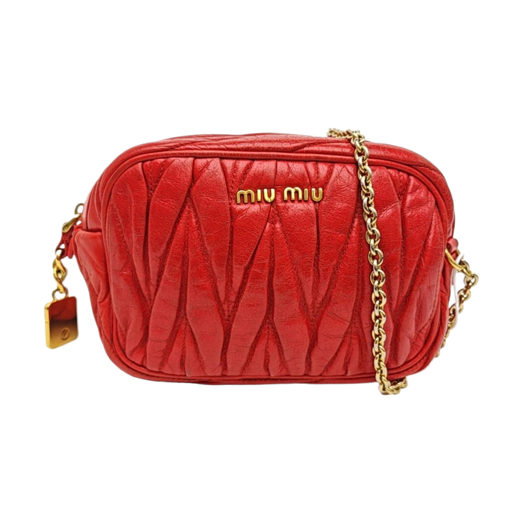 Matelassé Quilted Lambskin Red