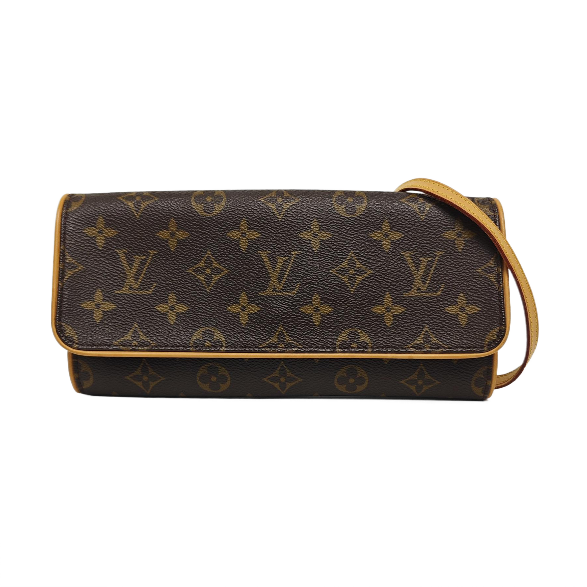 TWIN GM Monogram Coated Canvas Brown