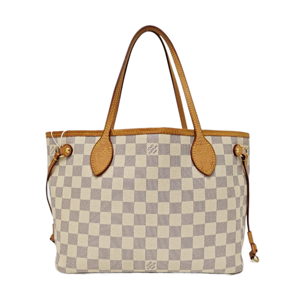 NEVERFULL PM Damier Azur Coated Canvas White