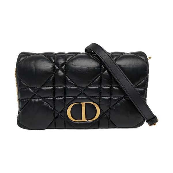Dior Caro Small Cannage Calfskin Black