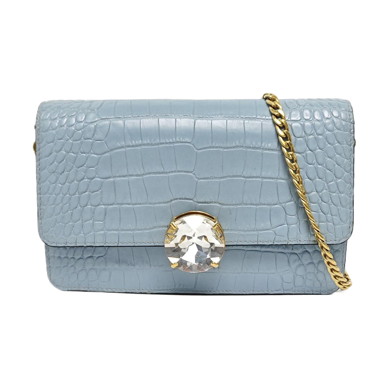Calfskin Shoulder Bag Blue