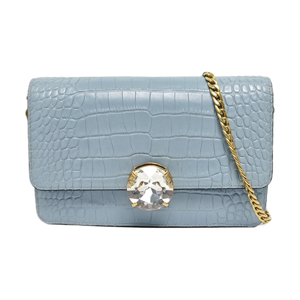 Calfskin Shoulder Bag Blue