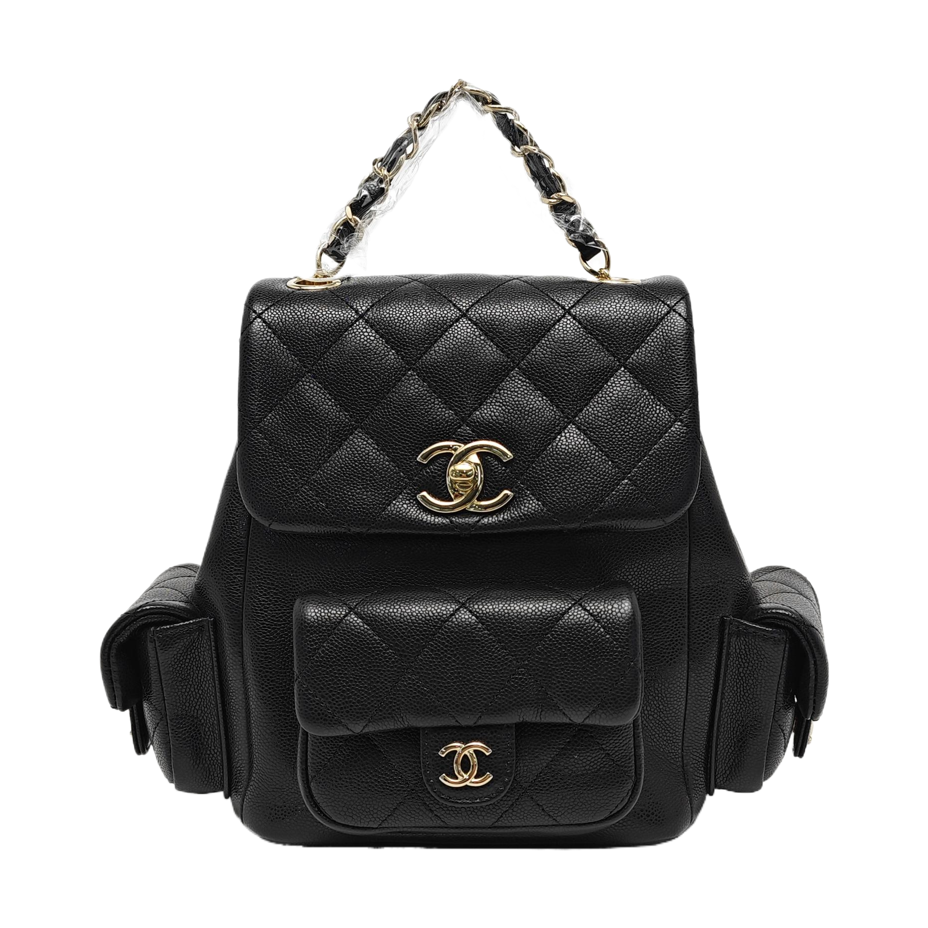 DUMA Quilted Grained Calfskin Black