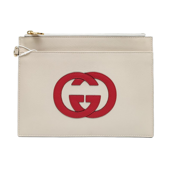 Calfskin Clutch Beige