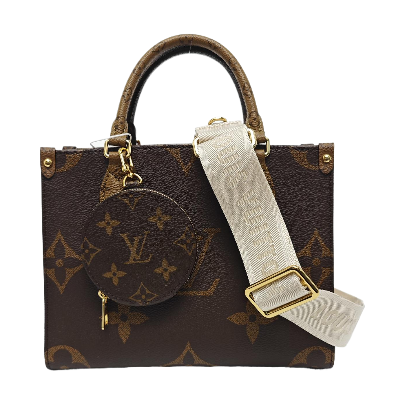 ONTHEGO PM Monogram Coated Canvas Brown