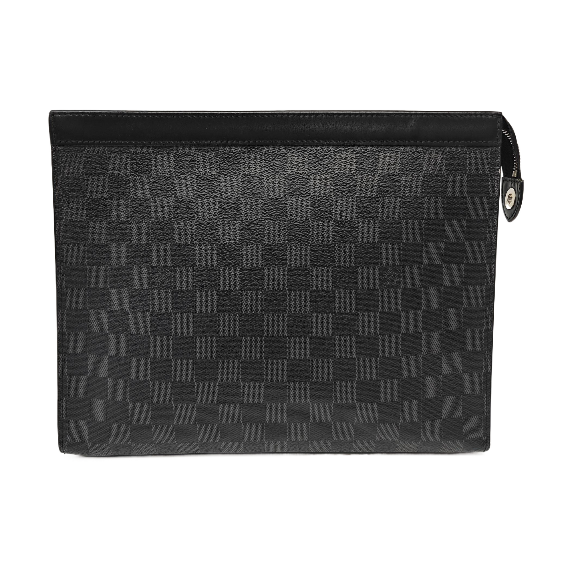 Pochette Voyag GM Damier Graphite Coated Canvas Gray