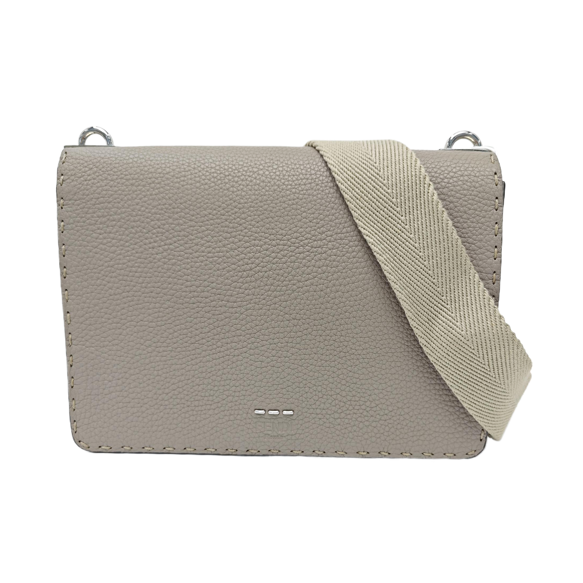 Calfskin Shoulder Bag Gray