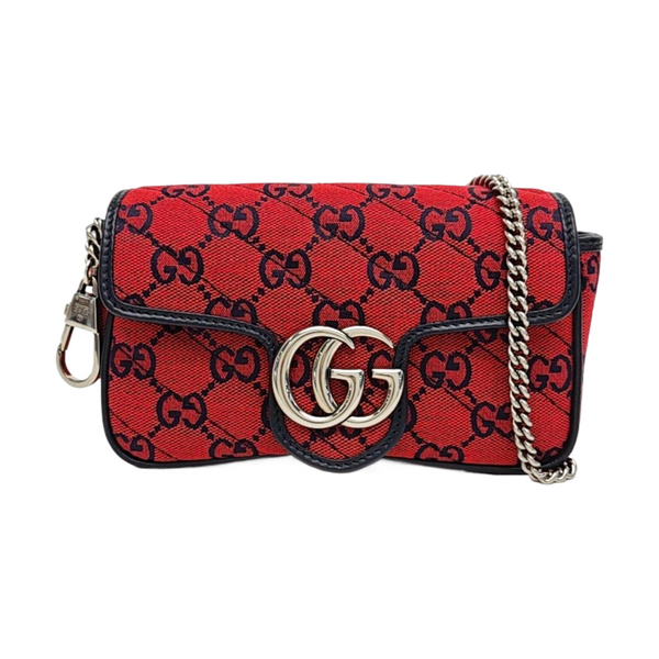 GG Marmont Mini Quilted Canvas Red