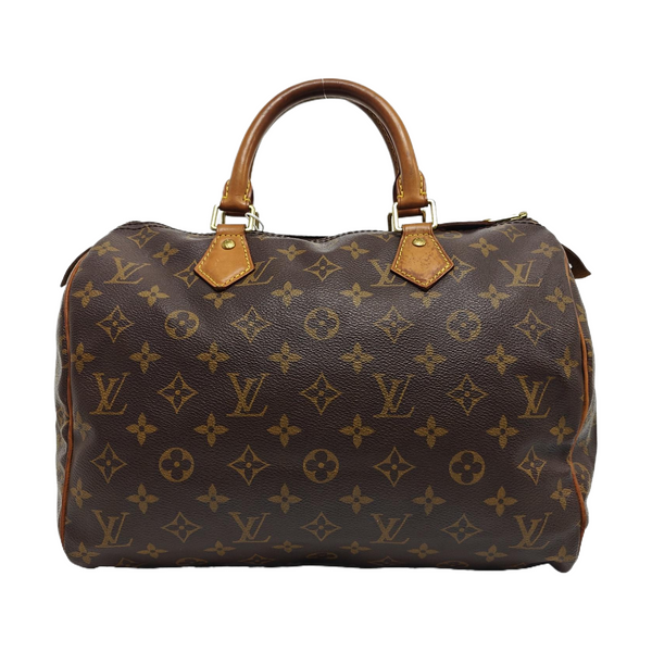 SPEEDY 30 Monogram Coated Canvas Brown
