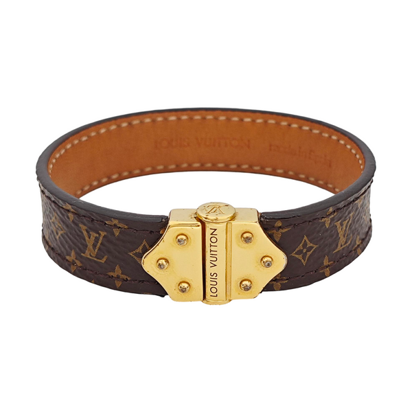SPIRIT NANO MONOGRAM Metal Brown Bangle