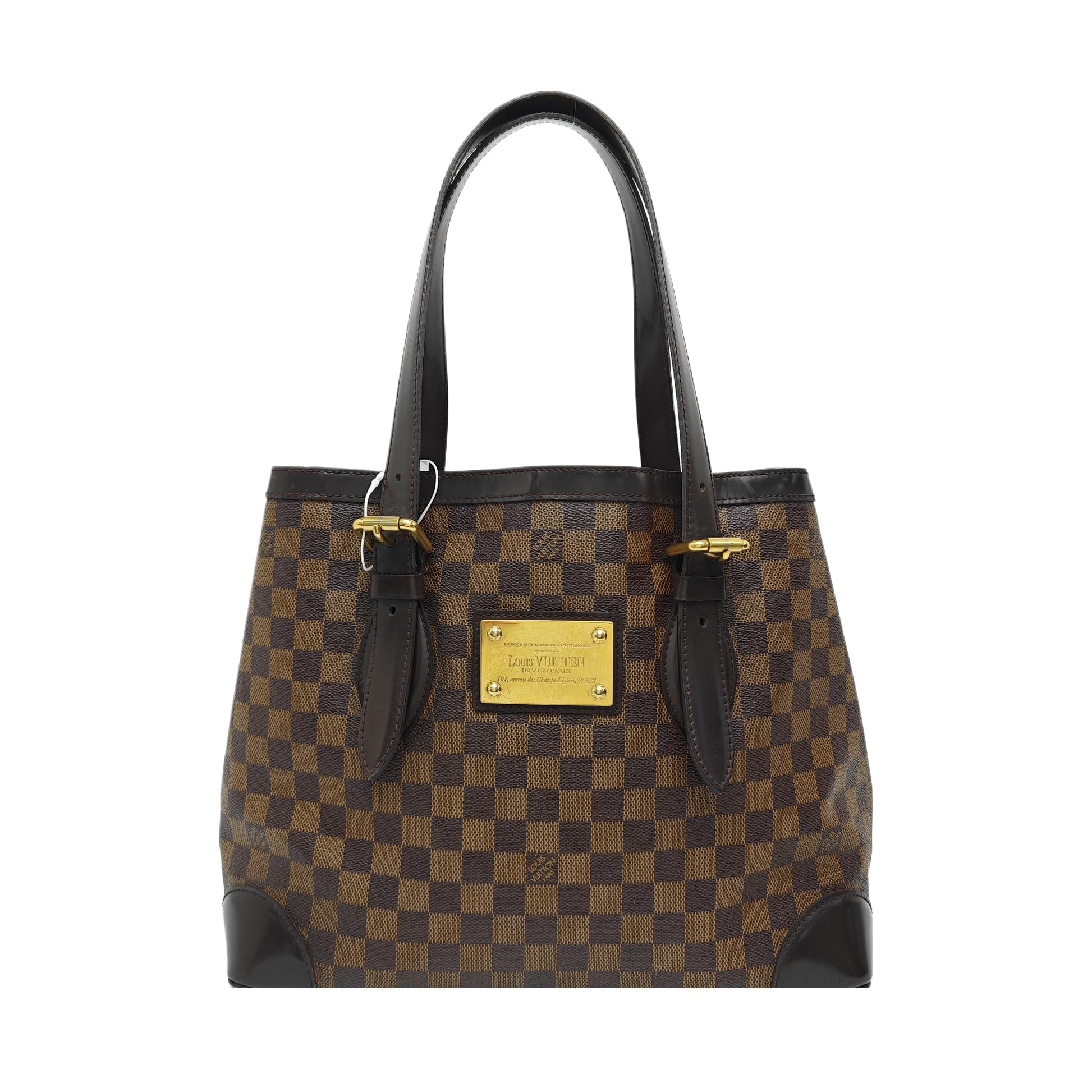HAMPSTEAD MM Damier Ebene Coated Canvas Brown