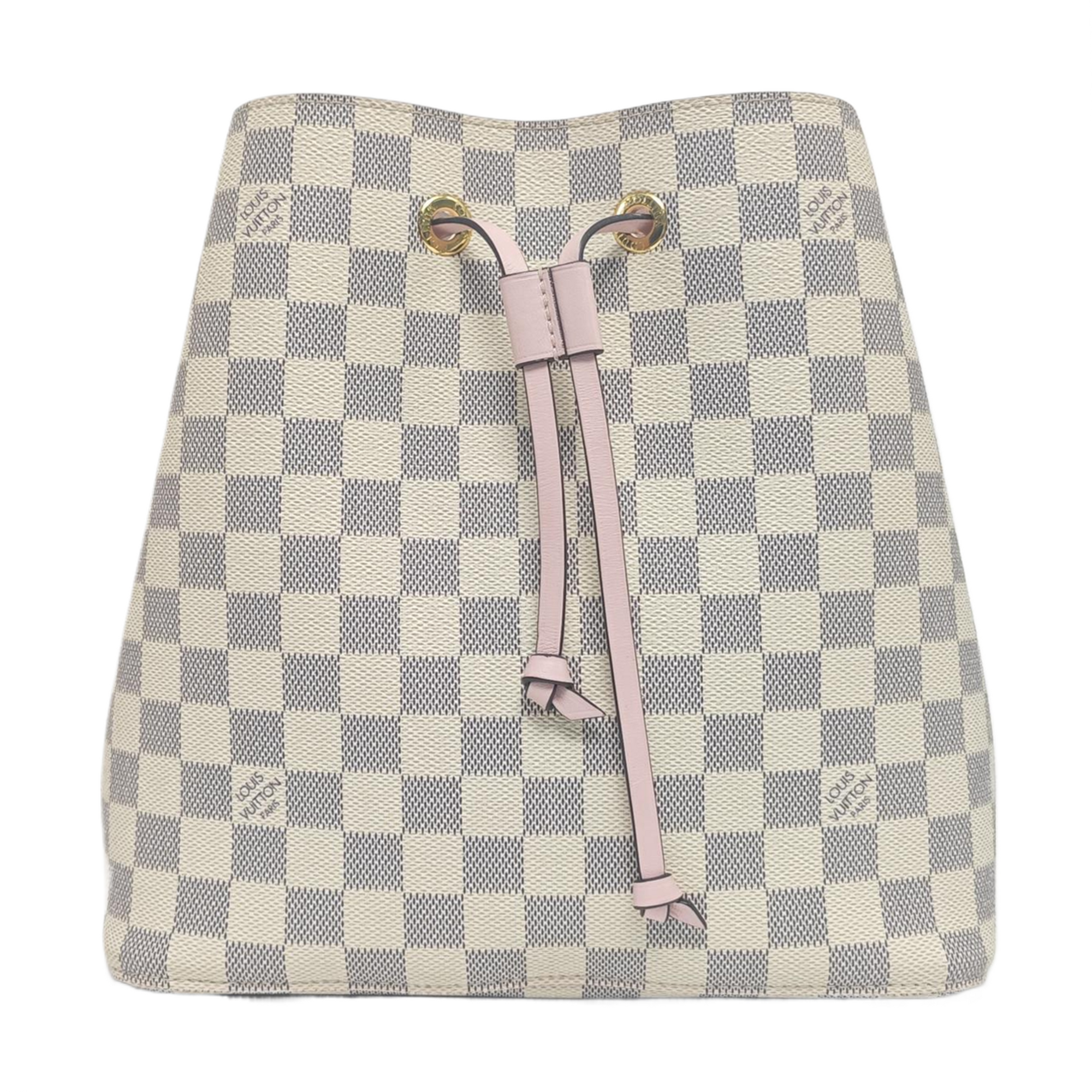 NÉONOÉ MM Damier Azur Coated Canvas White