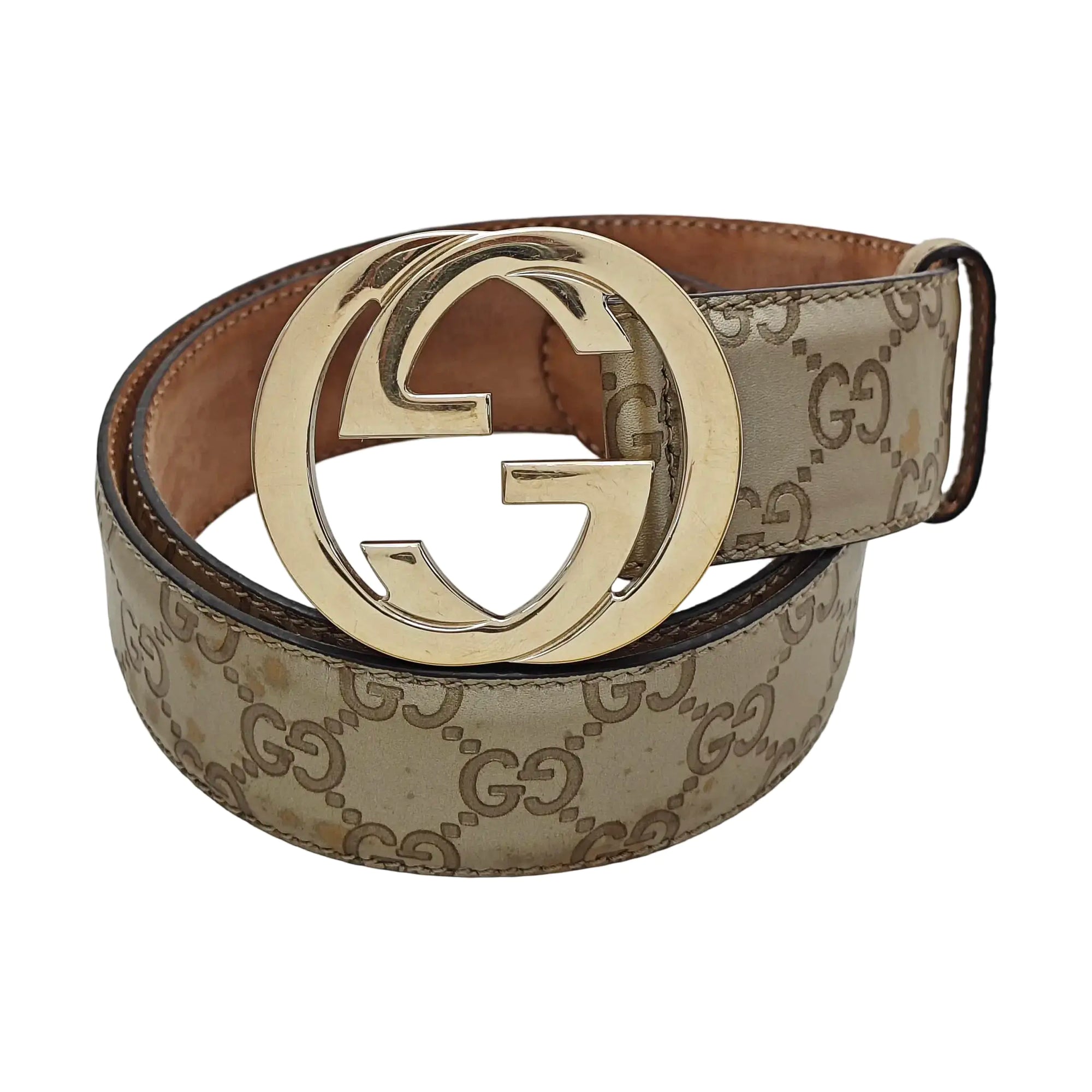 Leather Belt Gold