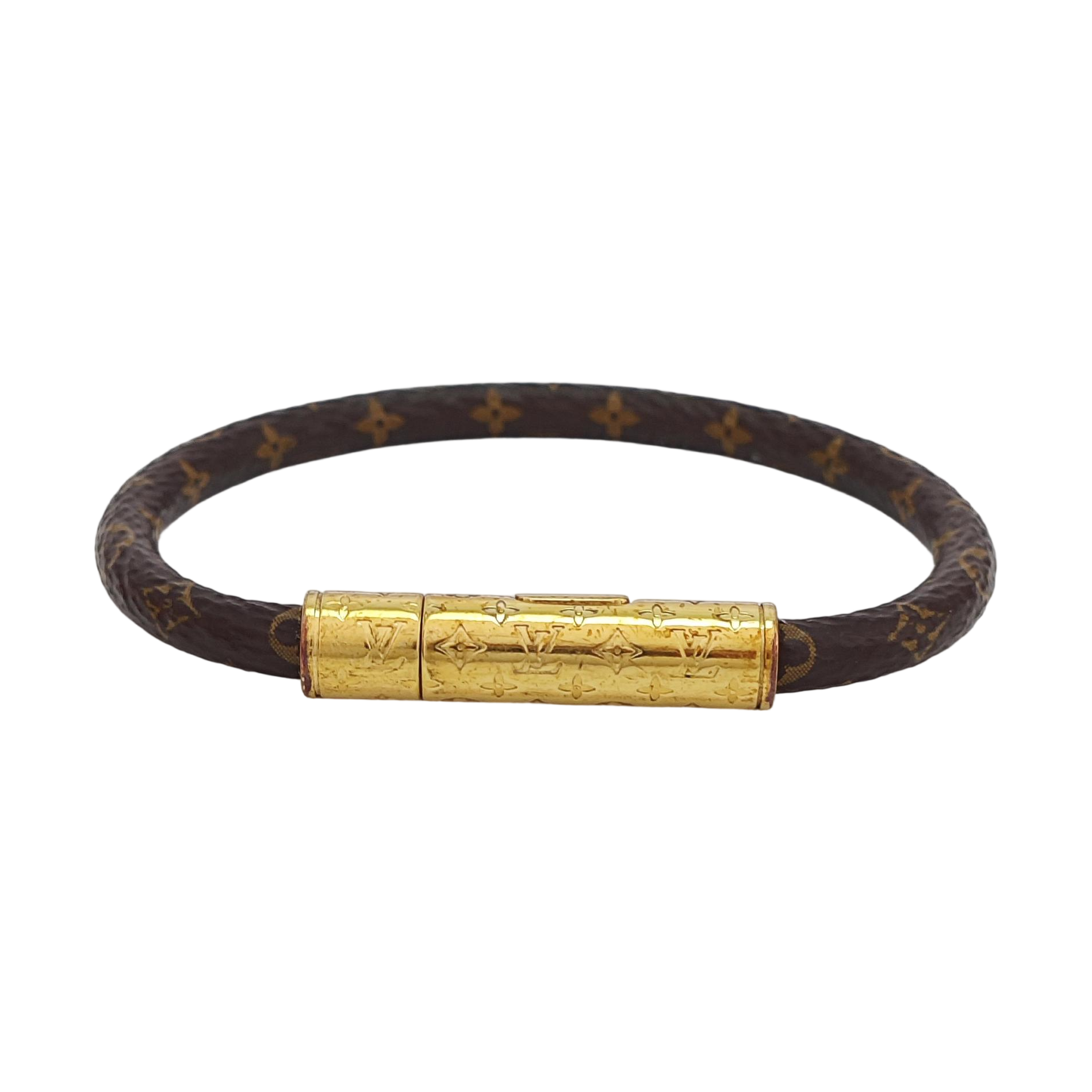 CONFIDENTIEL Coated Canvas Brown Bangle