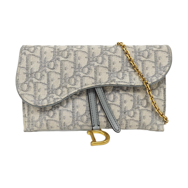 Saddle Mini Oblique Canvas Gray