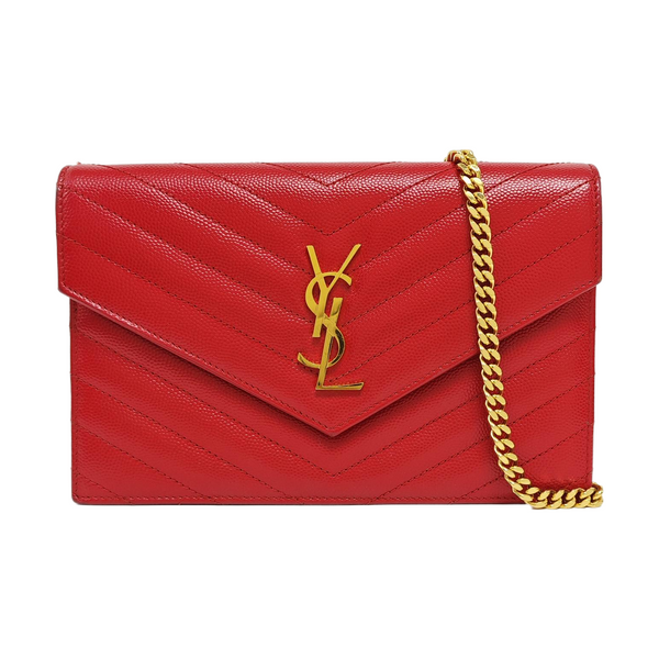 MONOGRAM WOC Chevron Calfskin Red