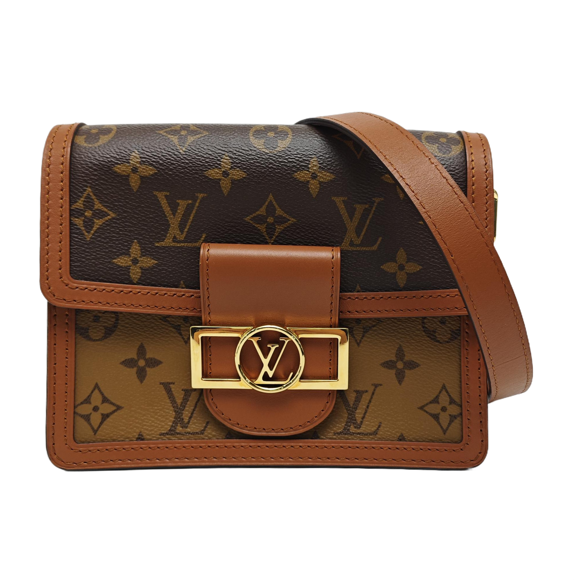 DAUPHINE Mini Monogram Coated Canvas Brown