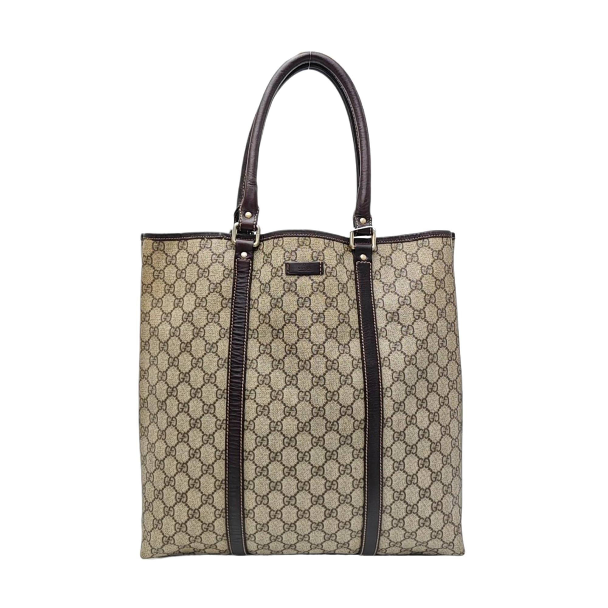 Monogram Coated Canvas Tote Bag Beige