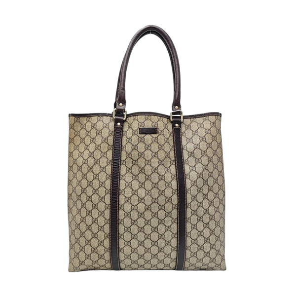 Monogram Coated Canvas Tote Bag Beige