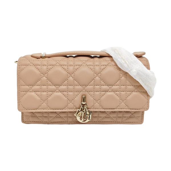 Lady Dior Mini Cannage Piel de Cordero Rosa